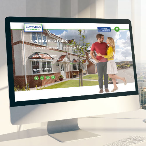 Edwards Homes website on desktop